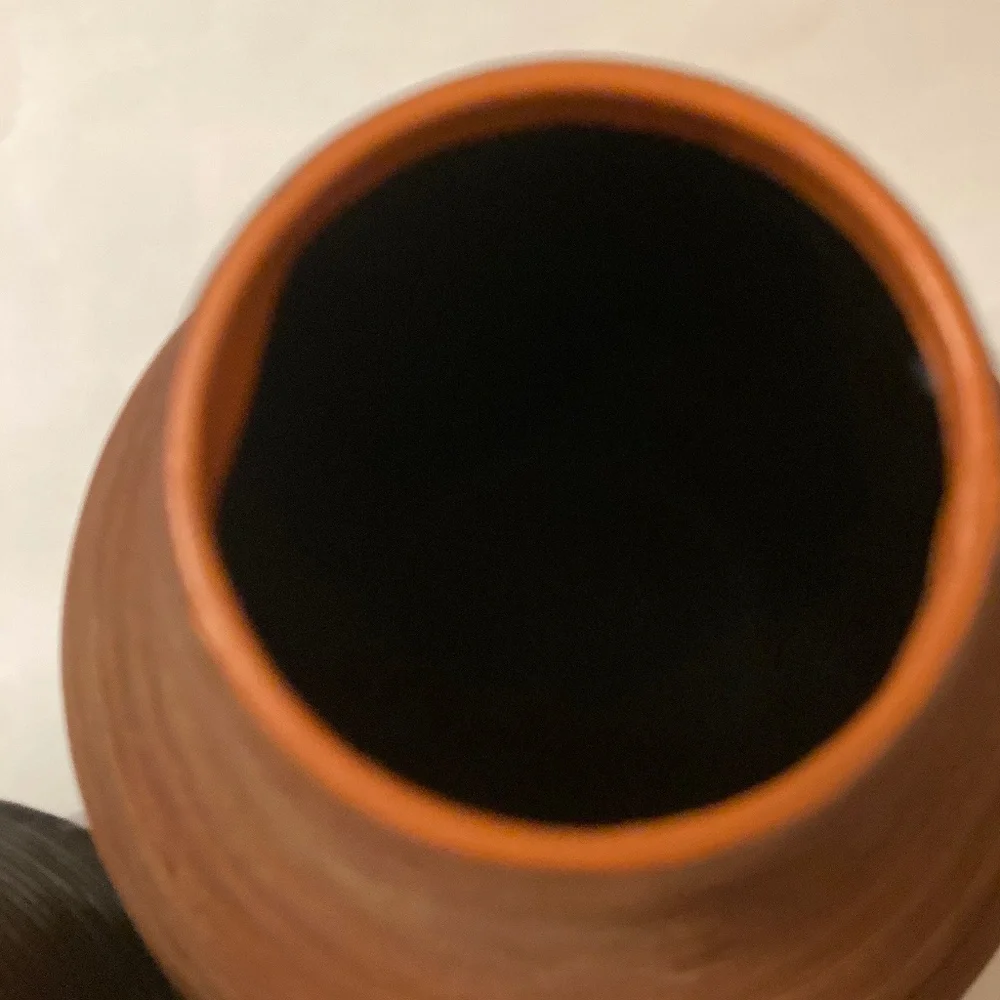 Crate & Barrel Leather Spiral Wrapped Vases